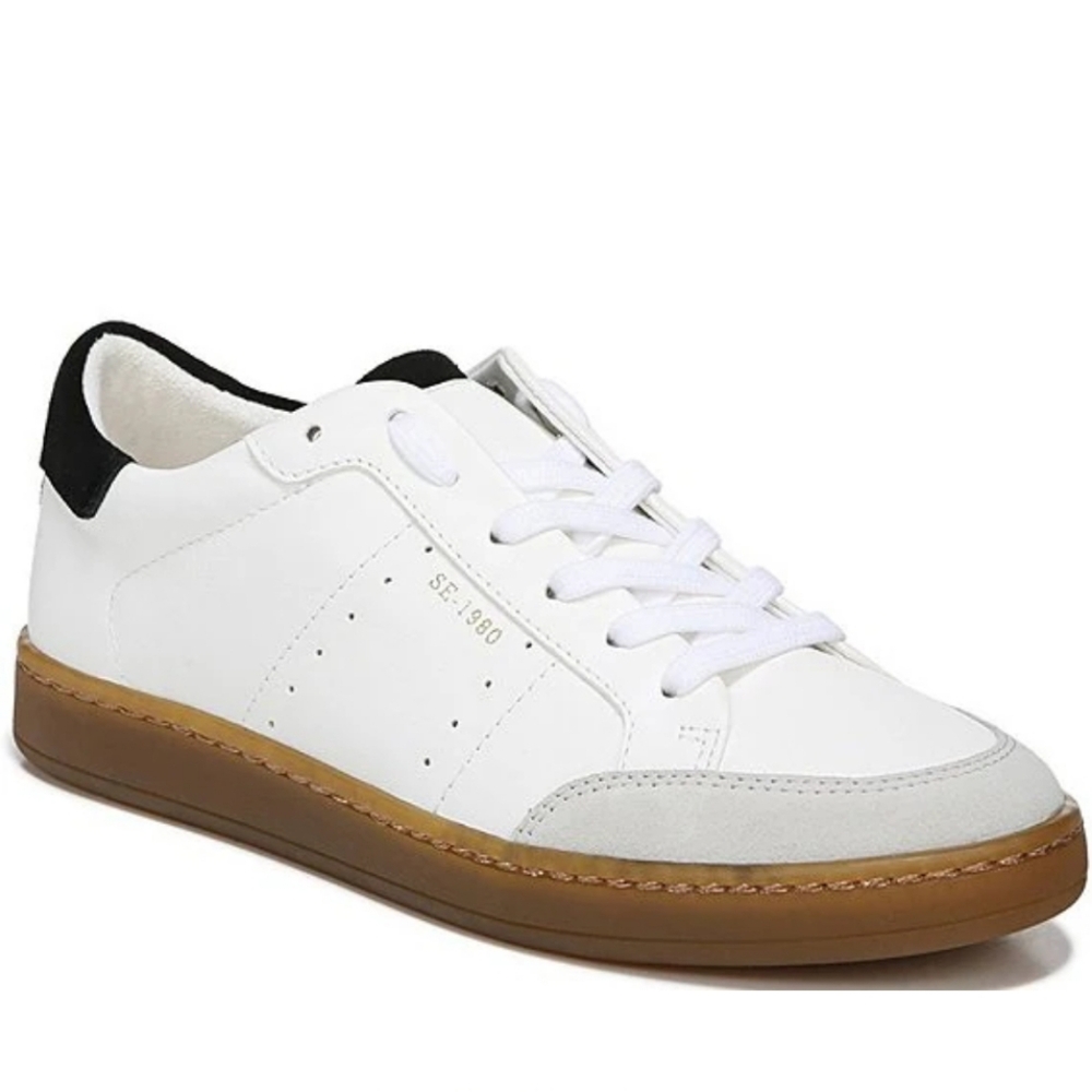 Sam Edelman Like New Josi White & Brown Leather Sneakers Size 7.5 - Picture 12 of 12